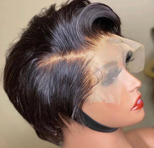Cut Wig Lace Human Hair Wigs for Women Transparent Straight Short Bob Wig Tpart Lace Wig Prepluck Brazilia Human Hair