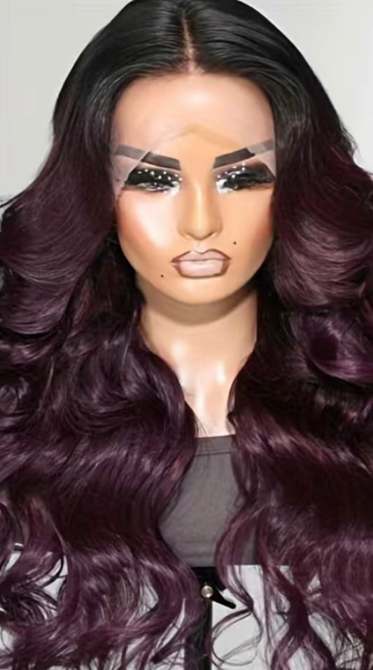 Luxury 13x4 Ombre Purple Body weave 24inch